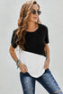 Crew Neck Colorblock Tee